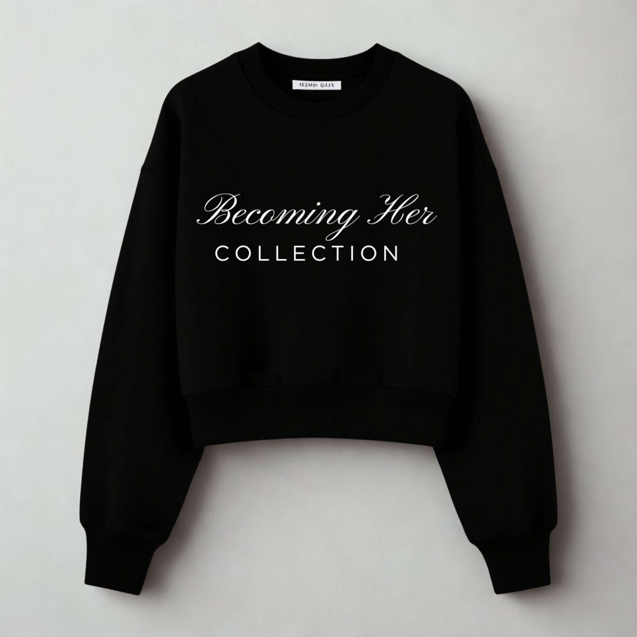 BECOMING HER OVERSIZED CROPPED SWEATSHIRT